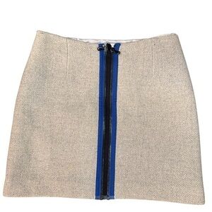 Opening Ceremony Double Zipper Wool Mini Skirt